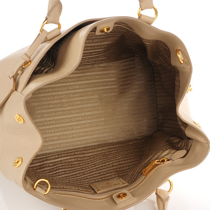 Prada Vitello Daino Tote Sabbia 5 of 8