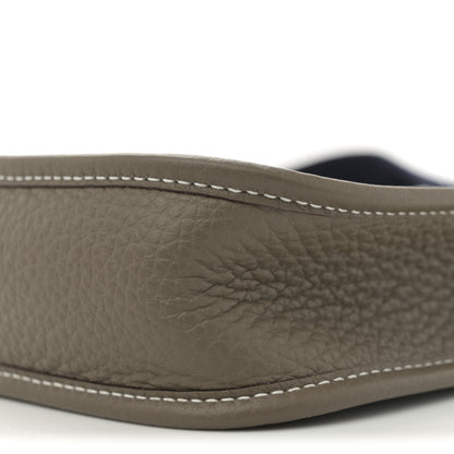 Hermes Taurillon Clemence Amazone Evelyne TPM Etoupe Bleu Indigo 10 of 11