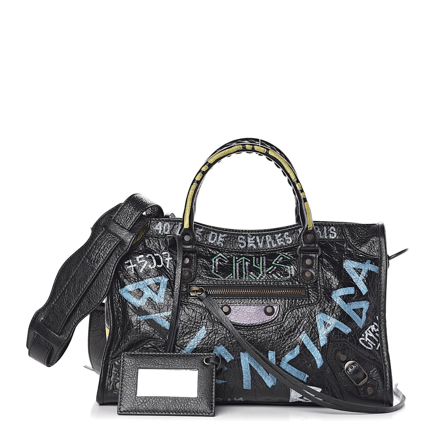 Agneau Graffiti All Over Classic Hardware S City Black Multicolor
