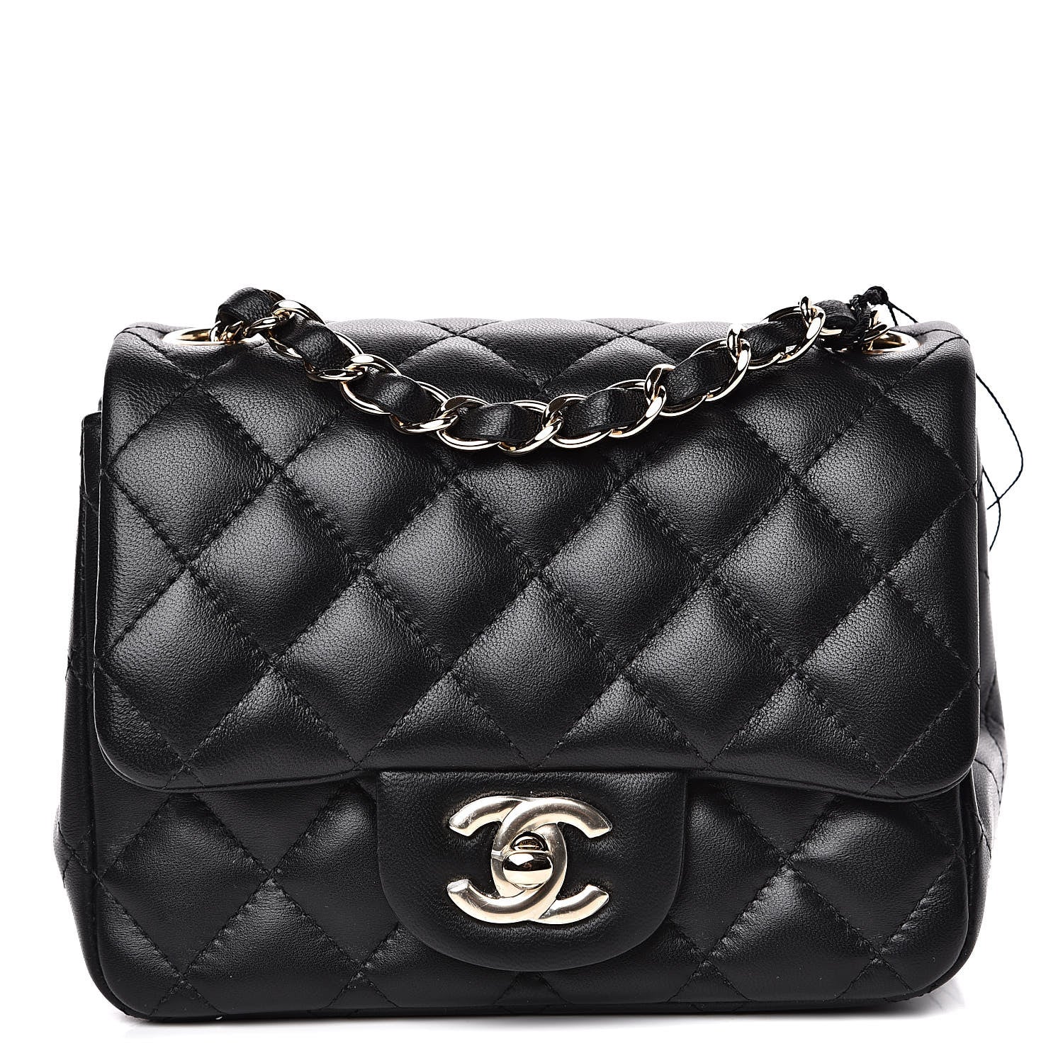Chanel Lambskin Quilted Mini Square Flap Black 1 of 9