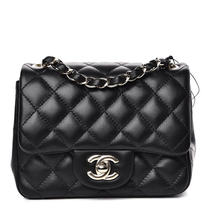 Chanel Lambskin Quilted Mini Square Flap Black 1 of 9