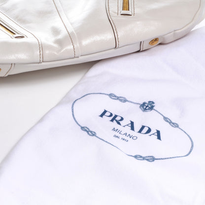 Prada Vitello Shine Hobo Talco 8 of 8