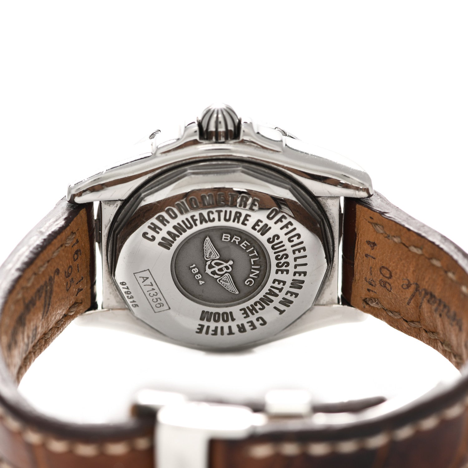 Breitling Stainless Steel Calfskin Diamond 32mm Lady Cockpit Quartz Watch Brown A71356 4 of 4