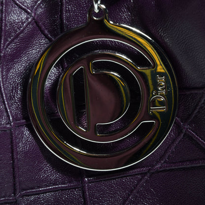 Christian Dior Lambskin Cannage Medium Le Trente Tote Purple 8 of 8