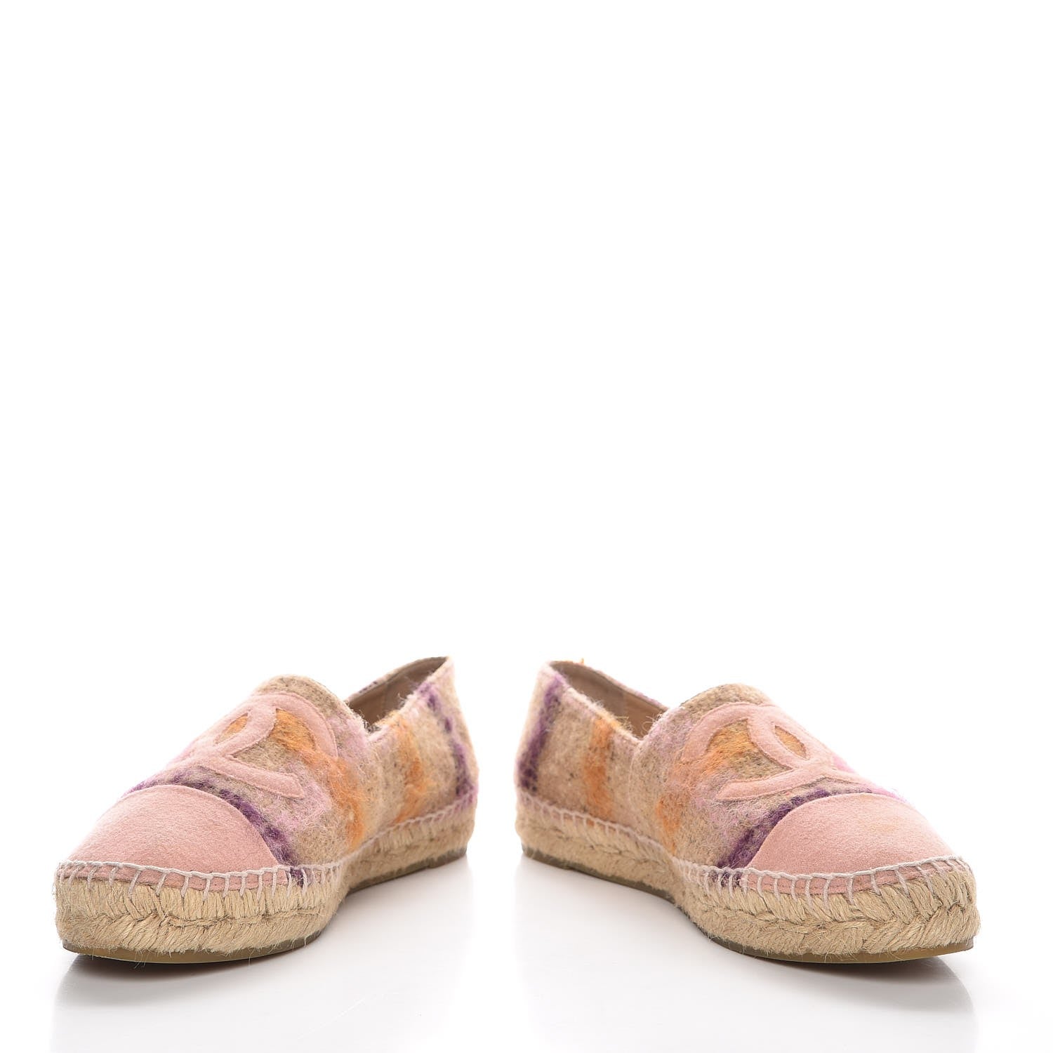 Chanel Tweed CC Espadrilles 38 Pink 5 of 16