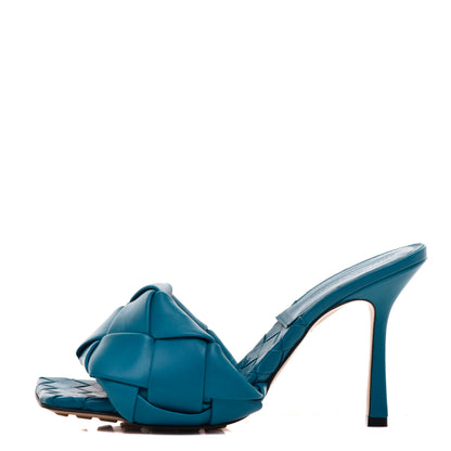 Bottega Veneta Nappa Maxi Intrecciato Lido 90mm Mule Sandals 39 Vintage Blue 1 of 8