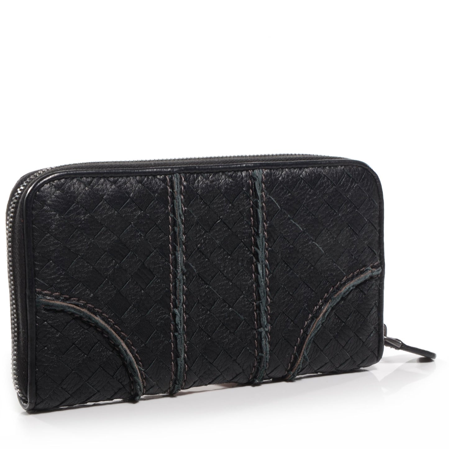 Vivo Cervo Intreccio Zip Around Wallet Nero Black