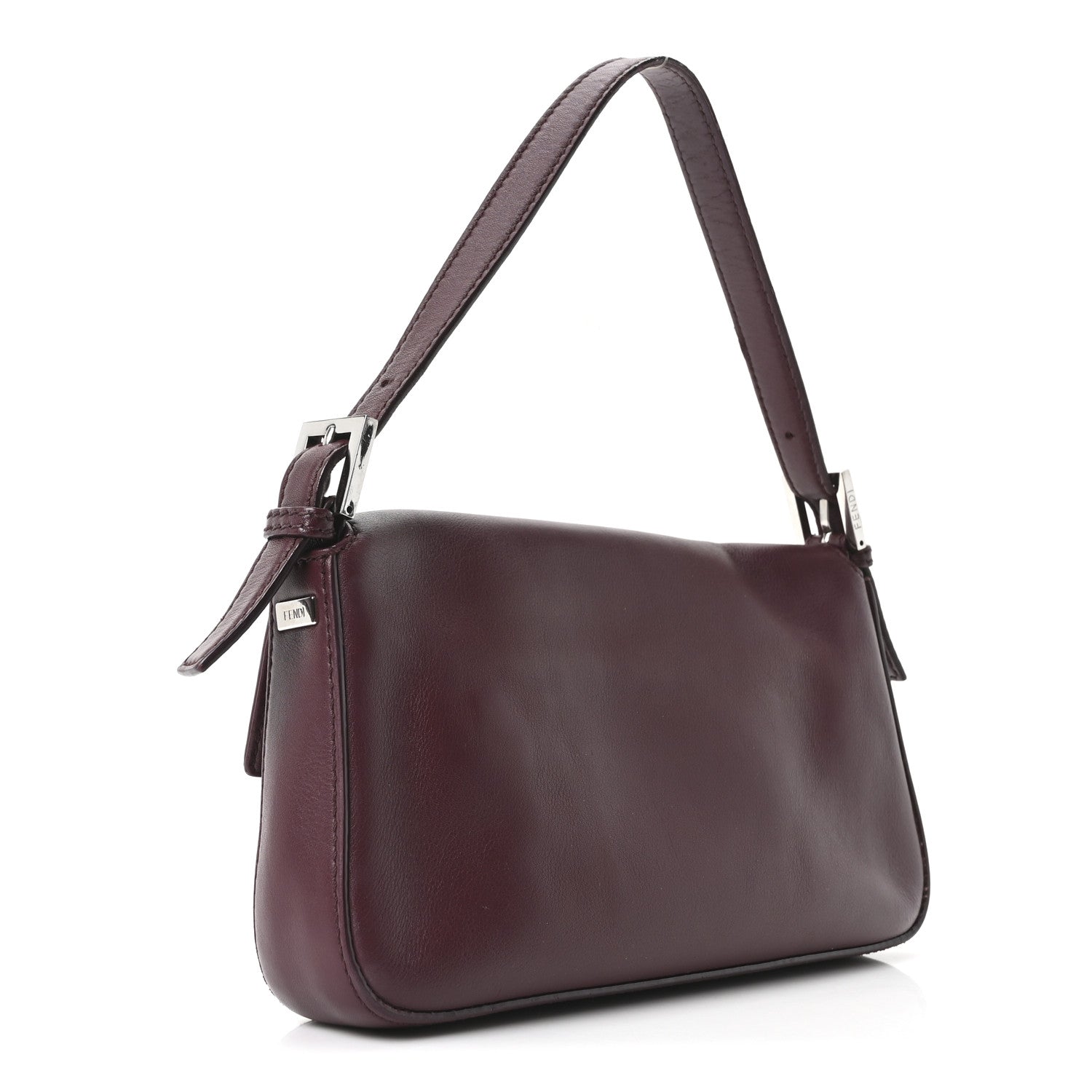 Fendi Vitello Flamingo Enamel Baguette Ciliegia 3 of 10