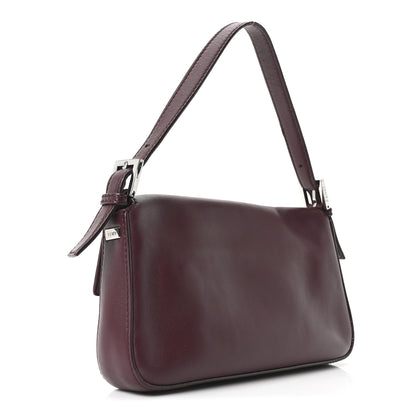 Fendi Vitello Flamingo Enamel Baguette Ciliegia 3 of 10