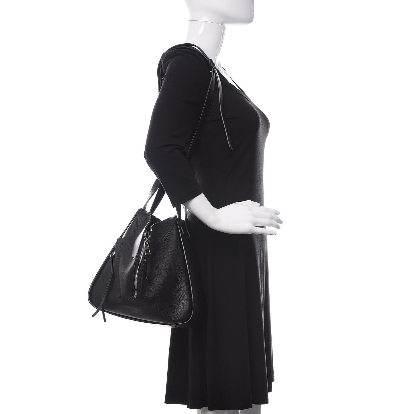 Calfskin Small Hammock Shoulder Bag Black