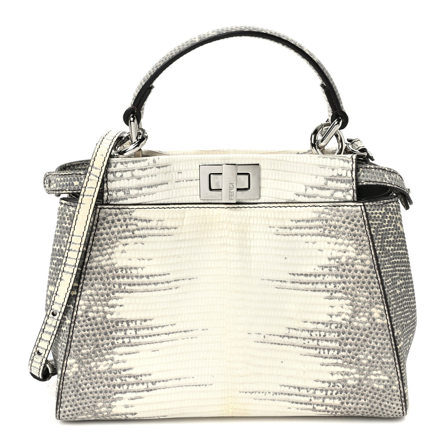 Lizard Togo Shiny Nappa Mini Peekaboo Iconic Satchel Roccia