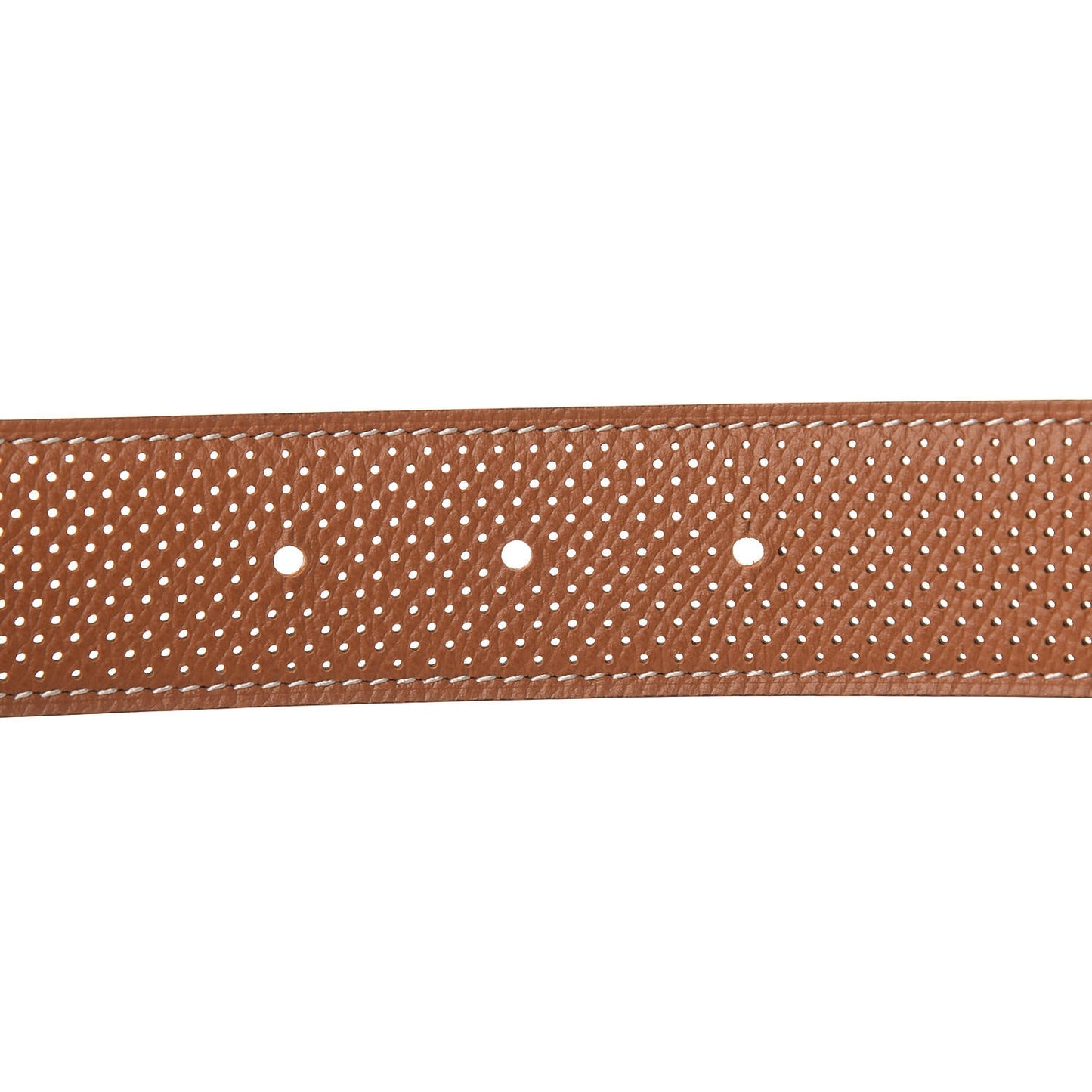 Epsom Perforated 32mm Belt Strap 75 Black Gold