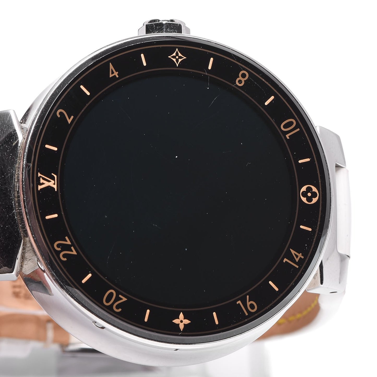 Stainless Steel 42mm Monogram Tambour Horizon Smartwatch White