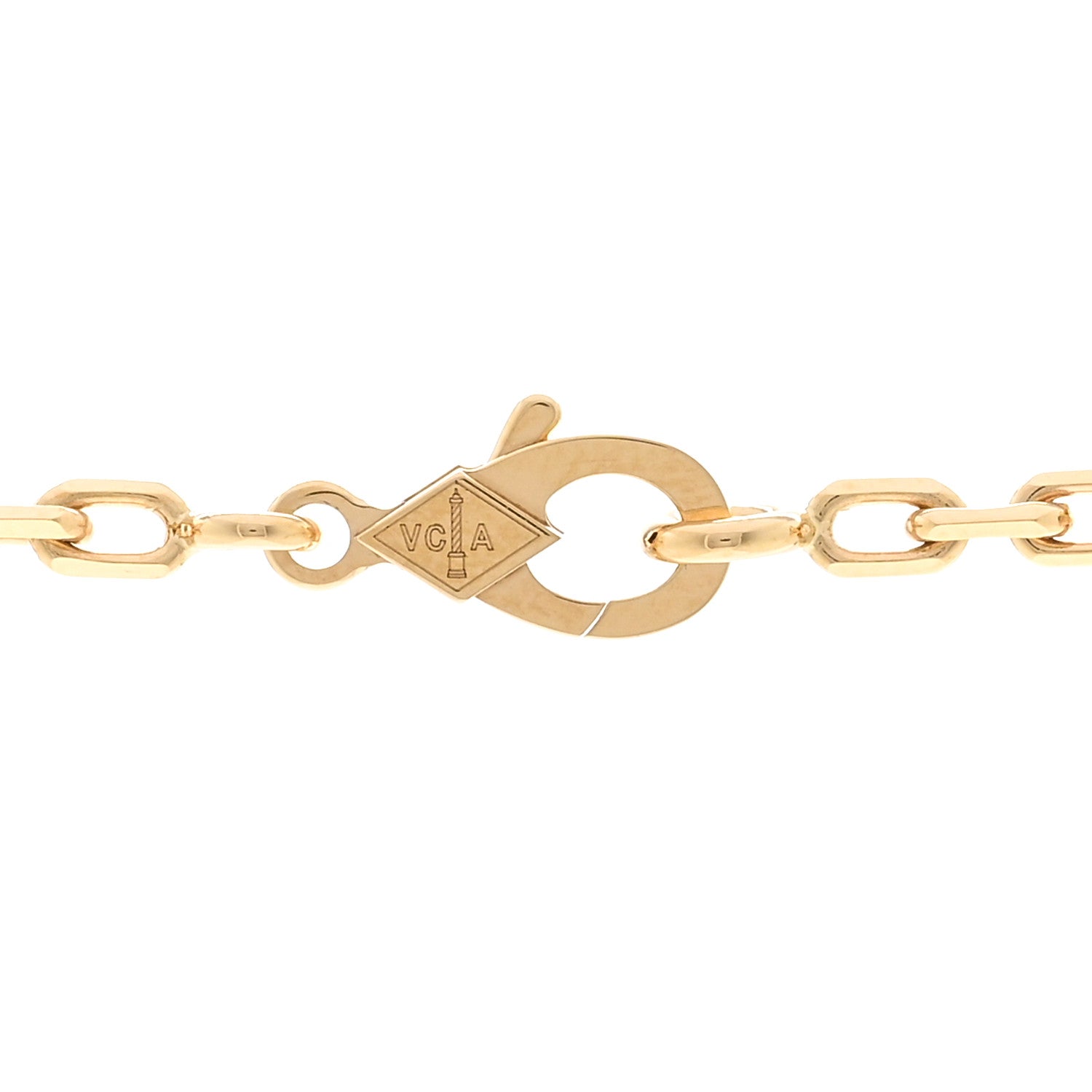 Van Cleef & Arpels 18K Yellow Gold Carnelian 10 Motifs Vintage Alhambra Necklace 4 of 6
