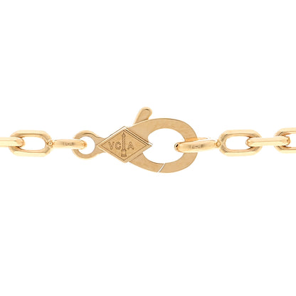 Van Cleef & Arpels 18K Yellow Gold Carnelian 10 Motifs Vintage Alhambra Necklace 4 of 6