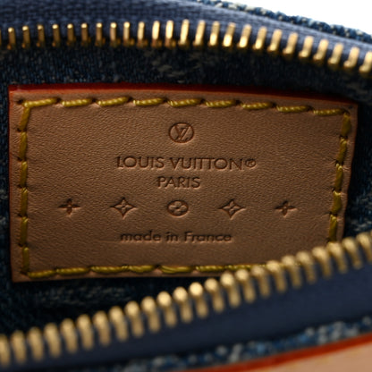 Louis Vuitton Monogram Denim Key Pouch Denim Blue 6 of 7