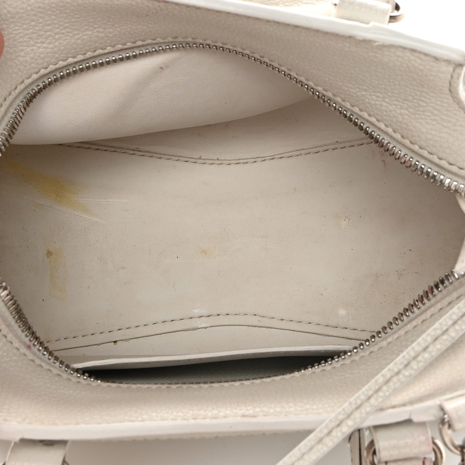 Balenciaga Grained Calfskin Neo Classic Silver Hardware Mini City White 5 of 22