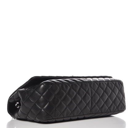 Chanel Lambskin Chevron Quilted Large Surpique Flap Black 4 of 13
