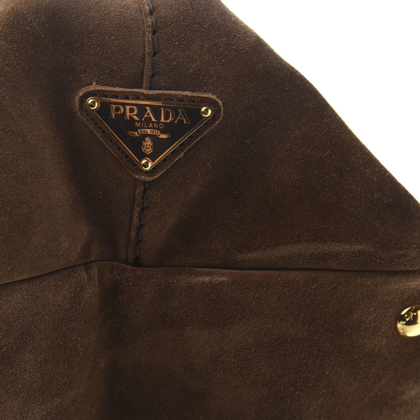 Suede Scamosciato Logo Tote Sigaro