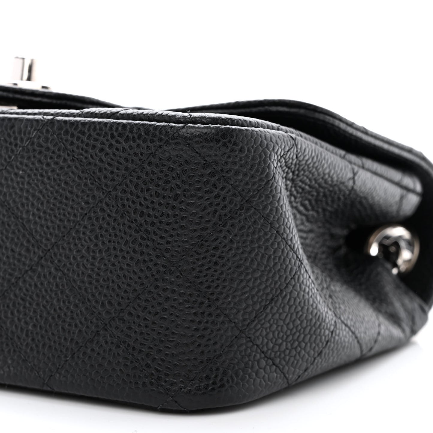 Caviar Quilted Mini Square Flap Black
