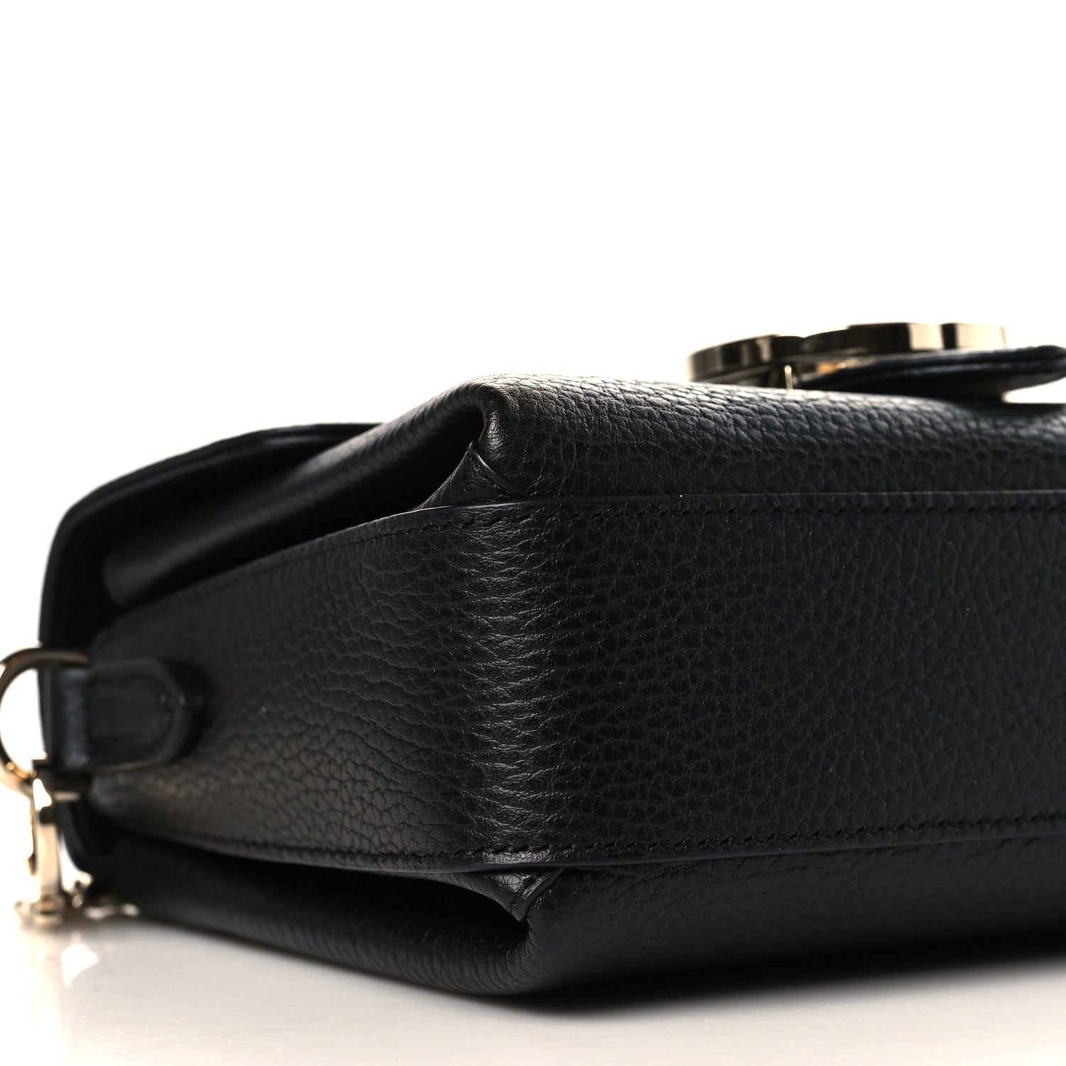 Gucci Dollar Calfskin Interlocking G Crossbody Bag Black 8 of 9