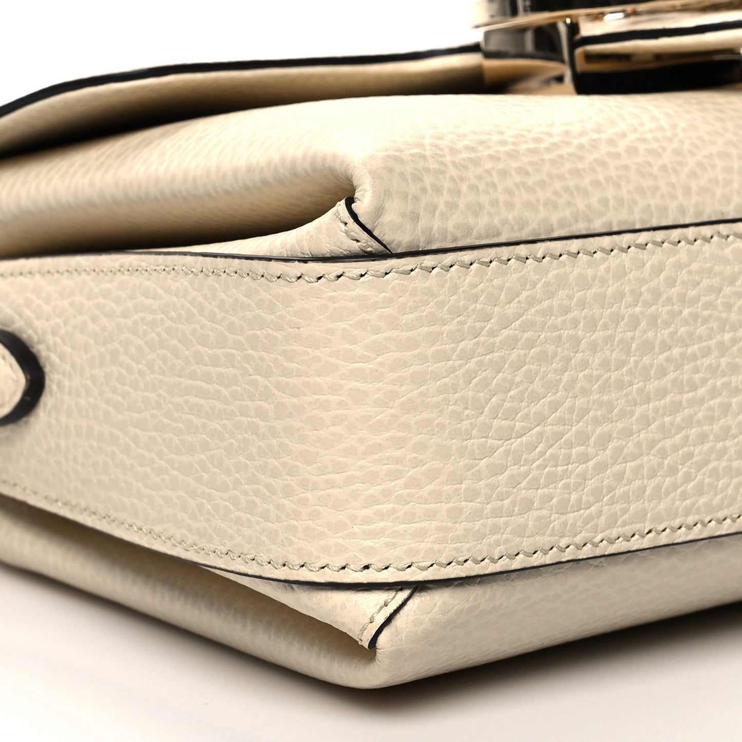 Dollar Calfskin Interlocking G Crossbody Bag Mystic White