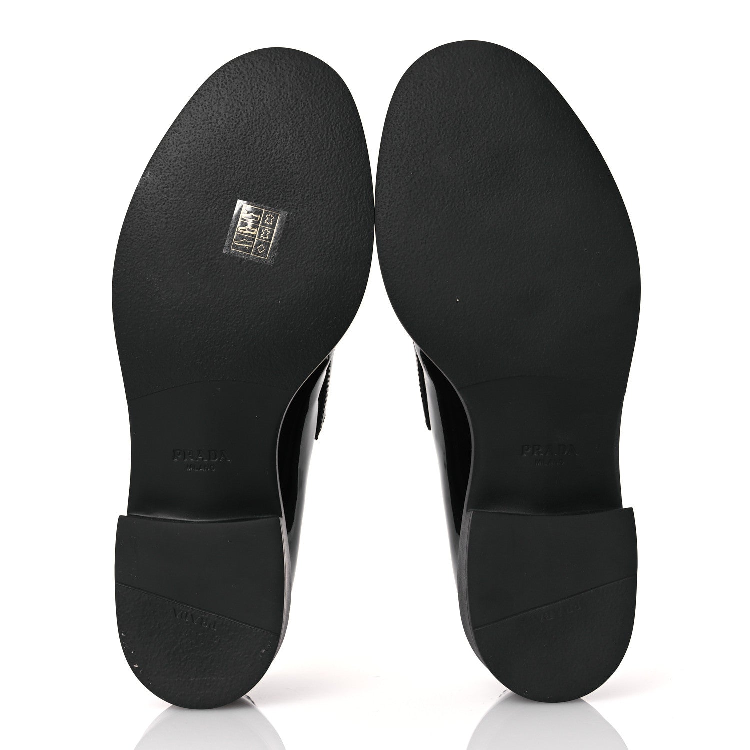 Prada Vernice Triangle 50mm Loafers 41 Black 7 of 10