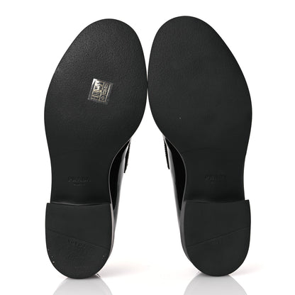 Prada Vernice Triangle 50mm Loafers 41 Black 7 of 10