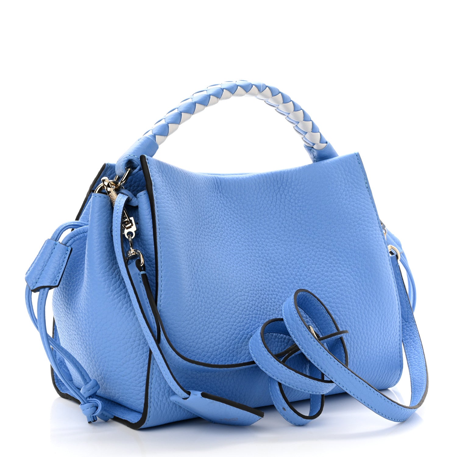 Mulberry Heavy Grain Small Iris Tote Cornflower Blue 3 of 10