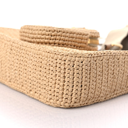 Prada Yarn Raffia Effect Crochet Re-Edition 2005 Shoulder Bag Naturale 6 of 9