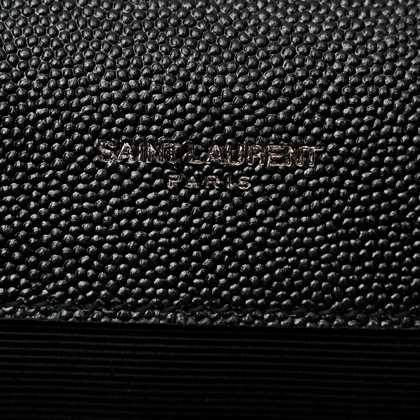 Grain De Poudre Textured Mixed Matelasse Triquilt Medium Monogram Monochrome Satchel Black