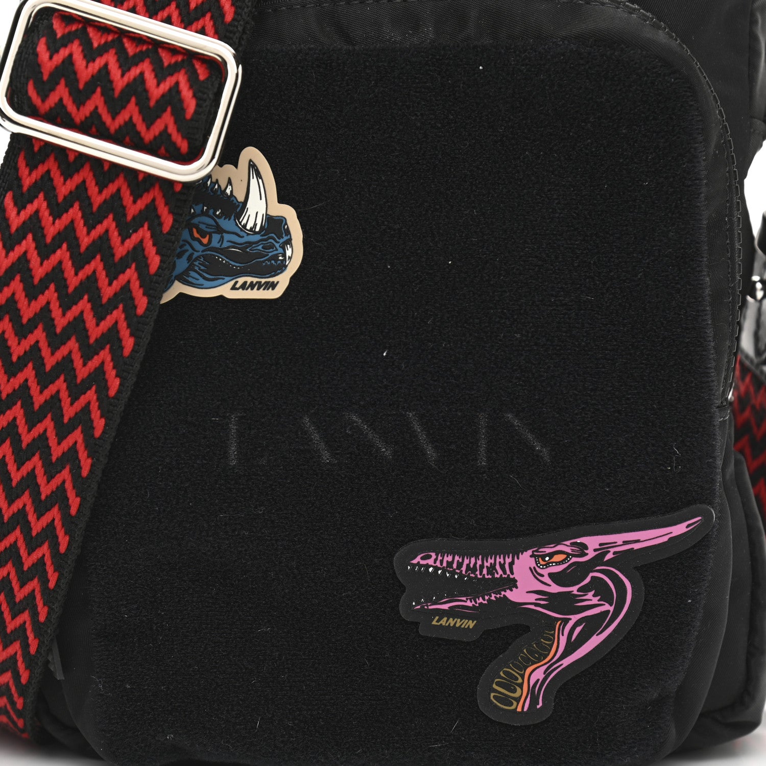 Lanvin Nylon NYC Skate Crossbody Bag Black Multicolor 7 of 10