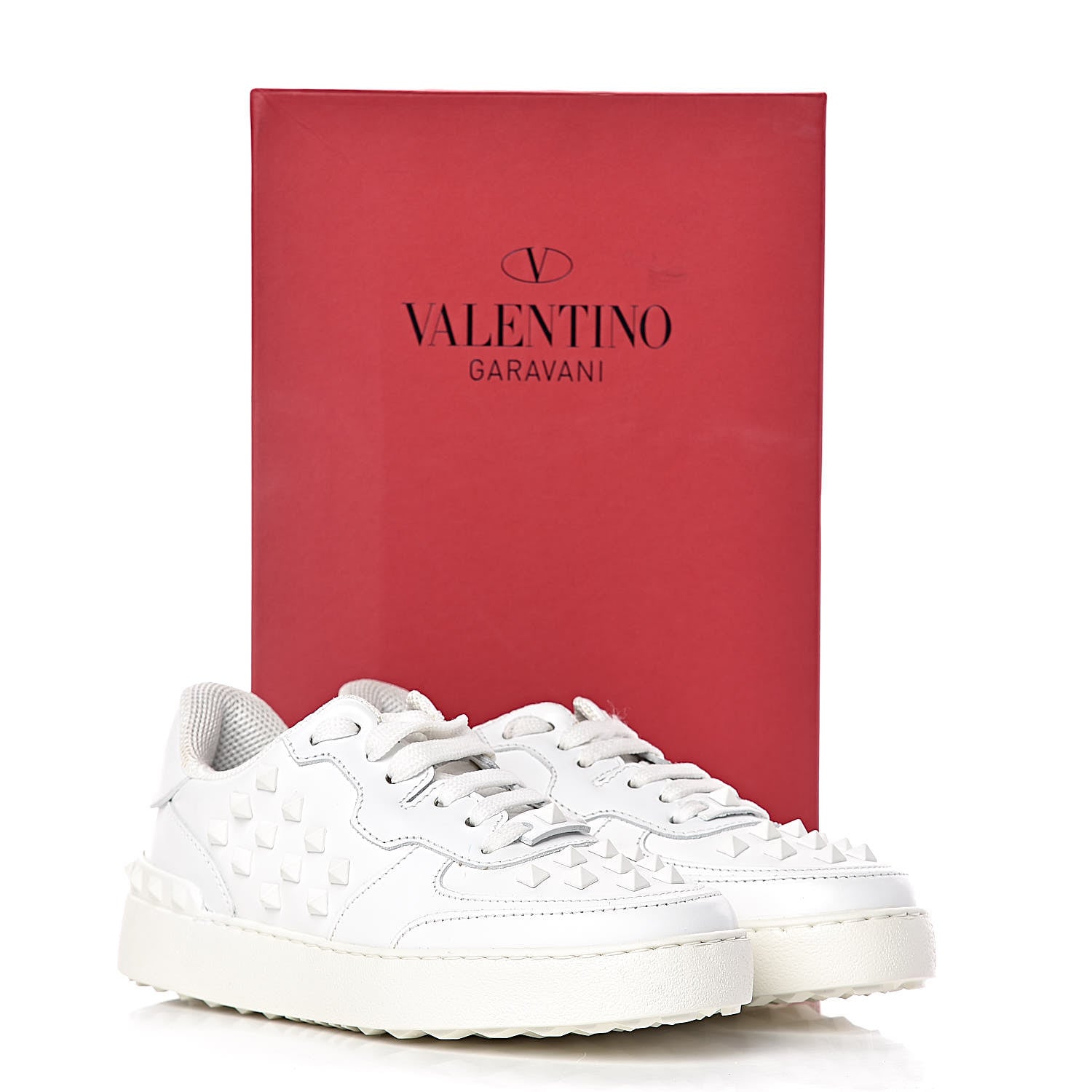 Valentino Garavani Calfskin Rock Be Low Top Sneakers 36 White 11 of 11