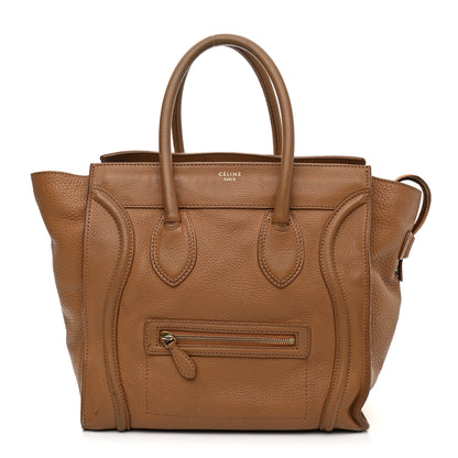 Celine Drummed Calfskin Mini Luggage Camel 1 of 17