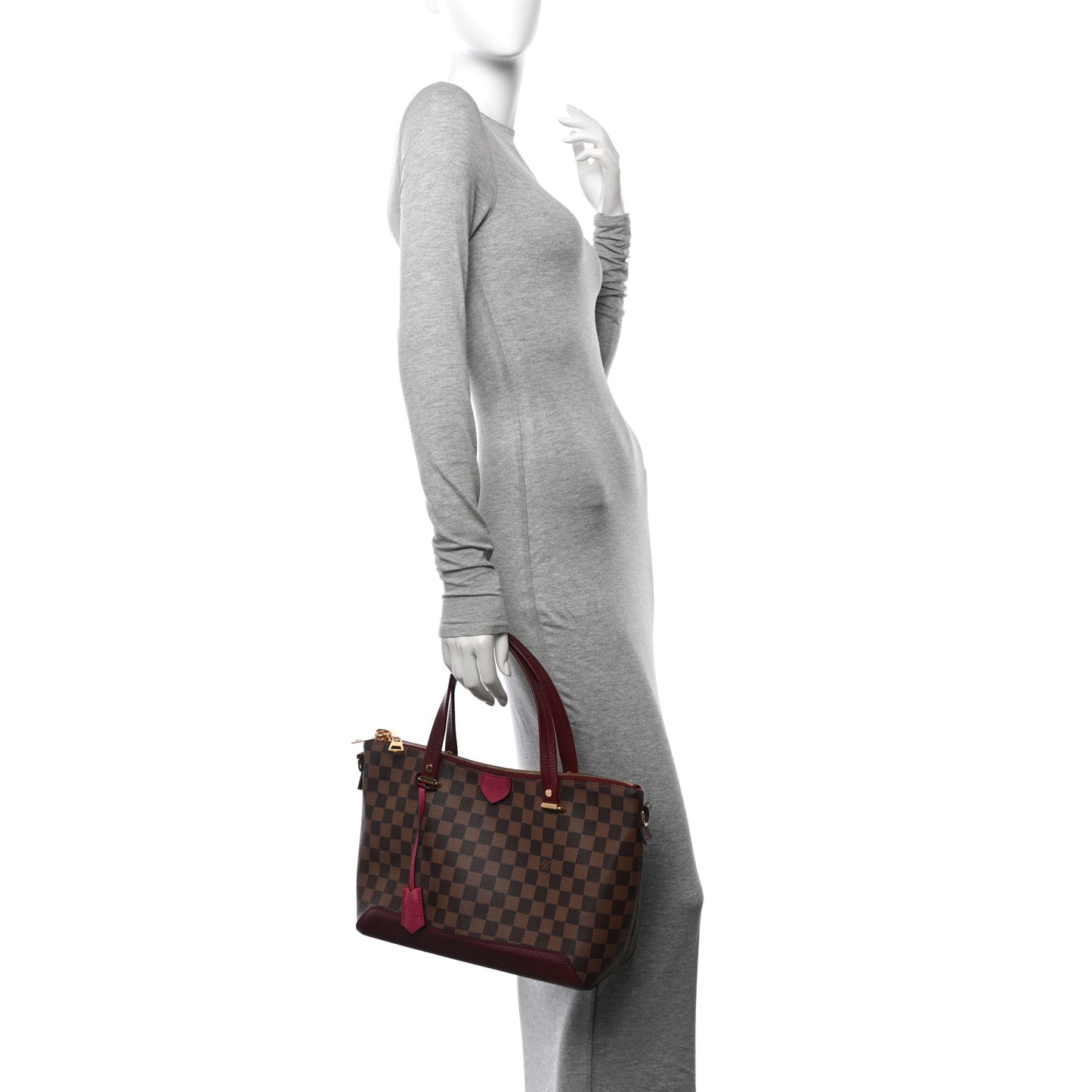 Damier Ebene Cuir Taurillon Hyde Park Fuchsia