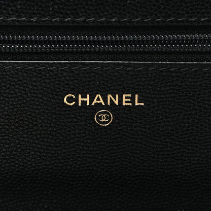 Chanel Caviar Quilted Golden Class Wallet On Chain WOC Black 6 of 12