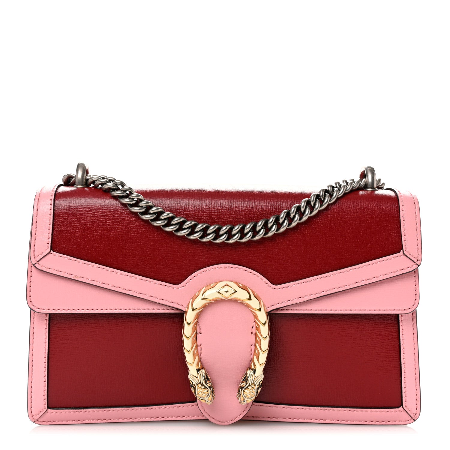 Gucci Azalea Calfskin Enamel Small Dionysus Shoulder Bag New Cherry Red Wild Rose Off White 1 of 11