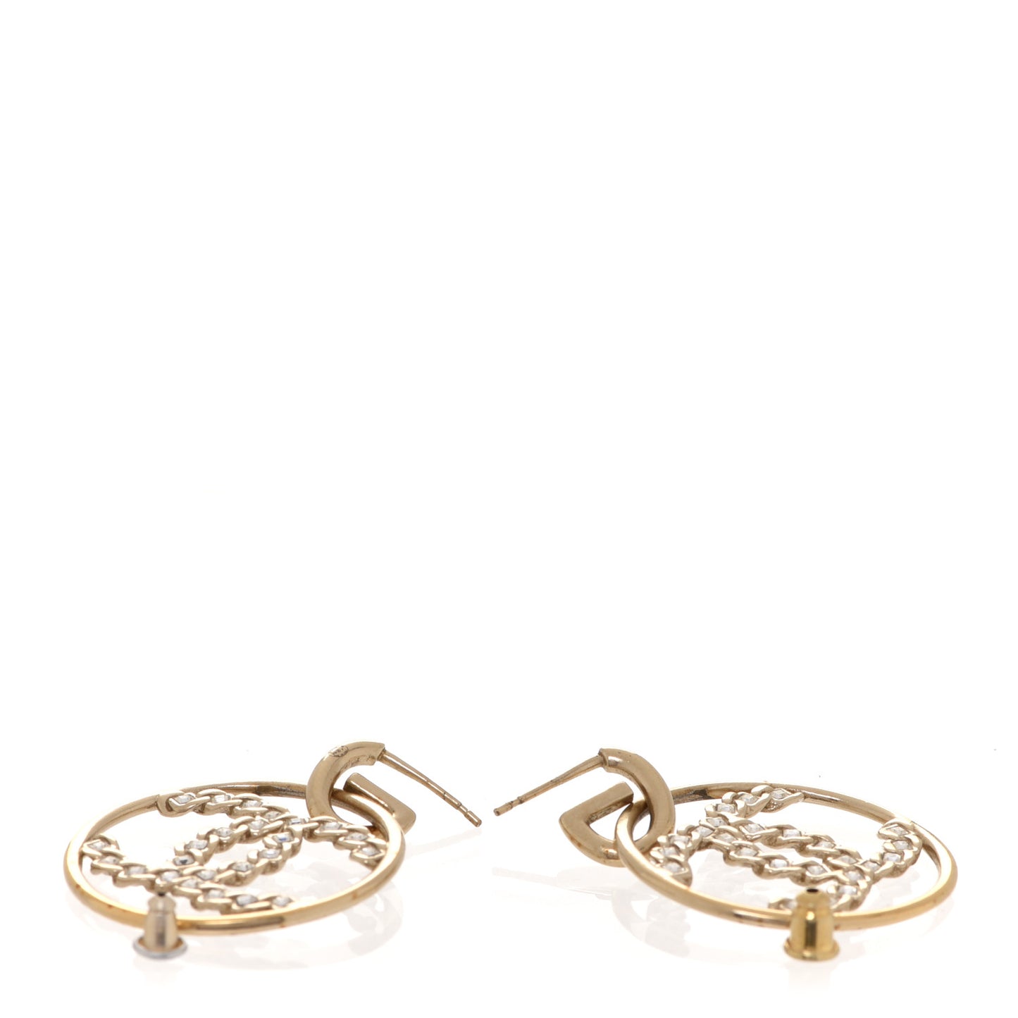 Baguette Crystal High Society CC Drop Earrings Gold
