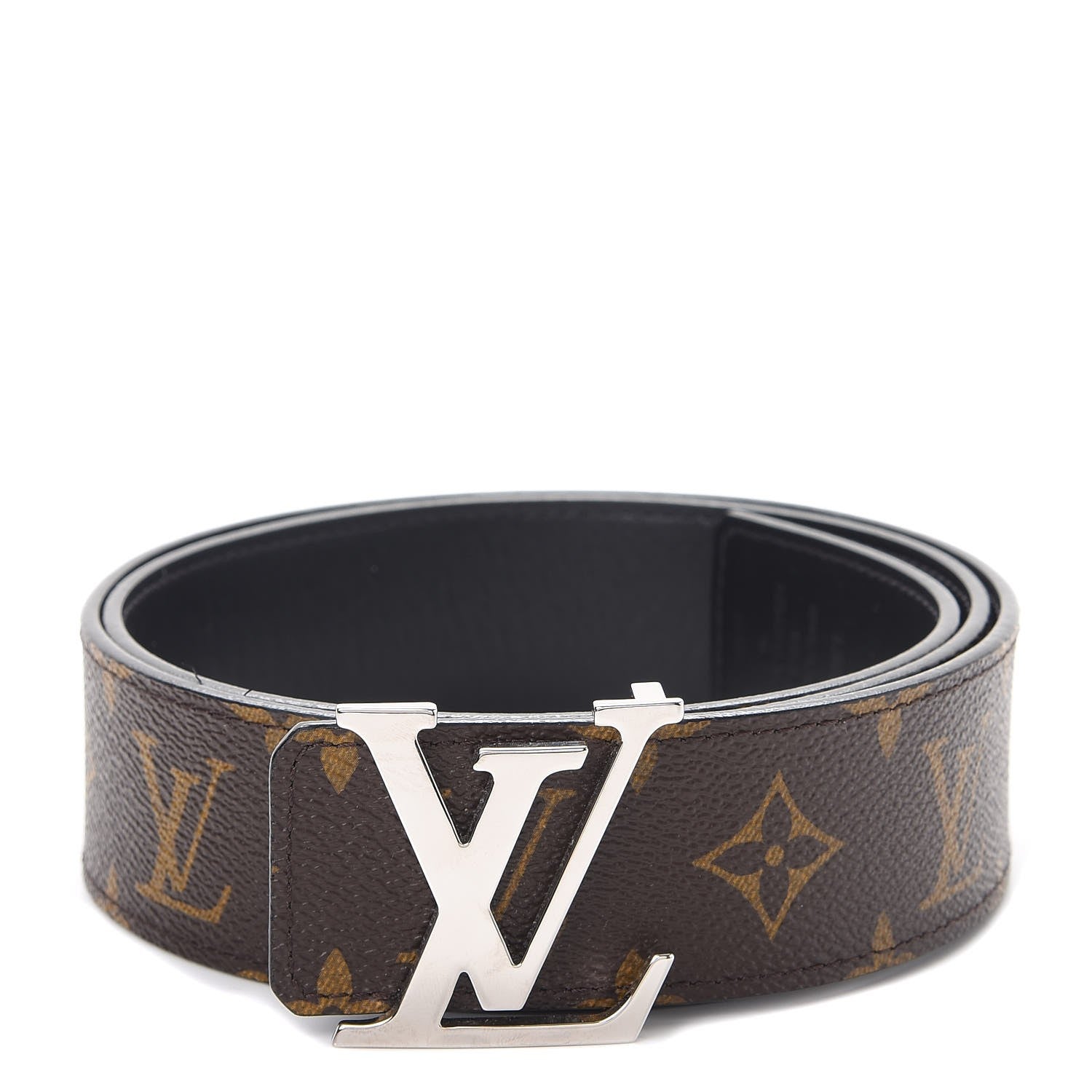 Louis Vuitton Calfskin Monogram 30mm LV Initiales Reversible Belt 90 36 Black 1 of 7
