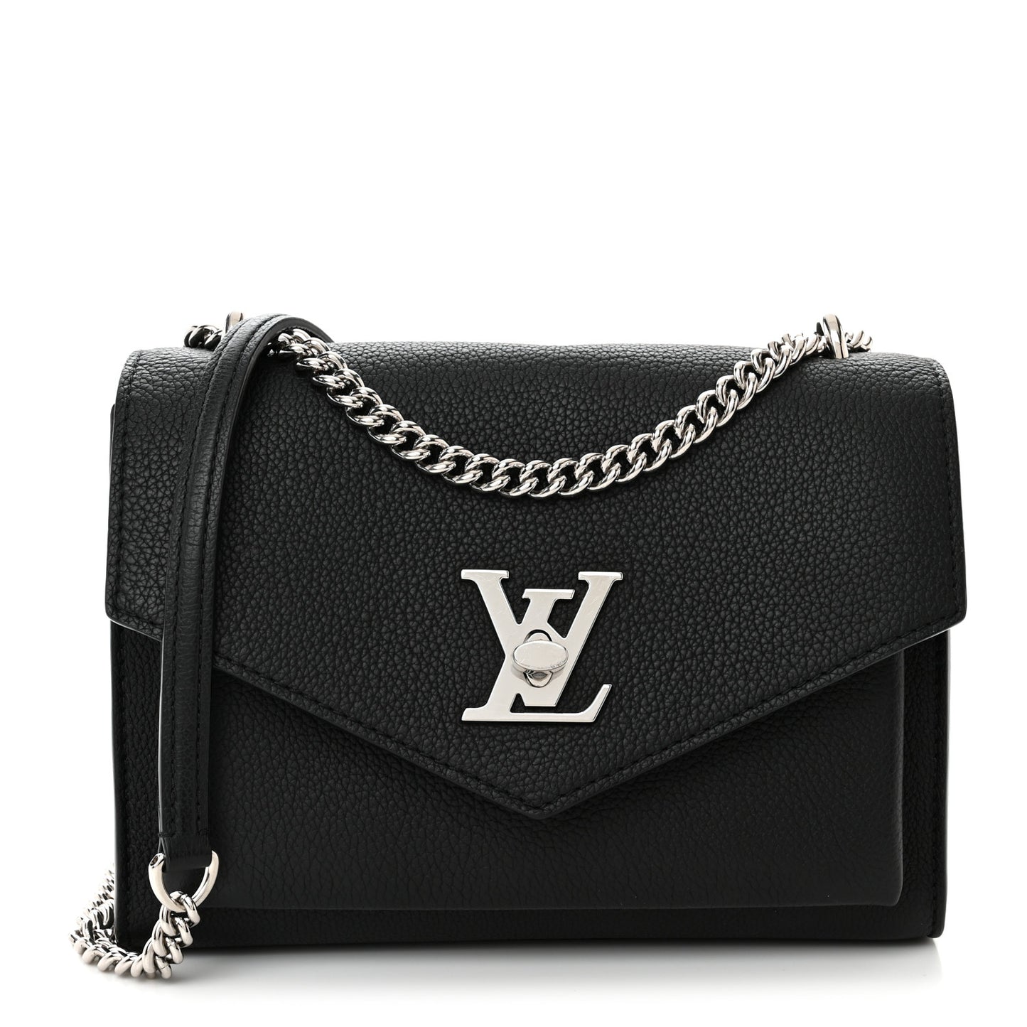 Soft Calfskin Mylockme Chain Bag BB Black