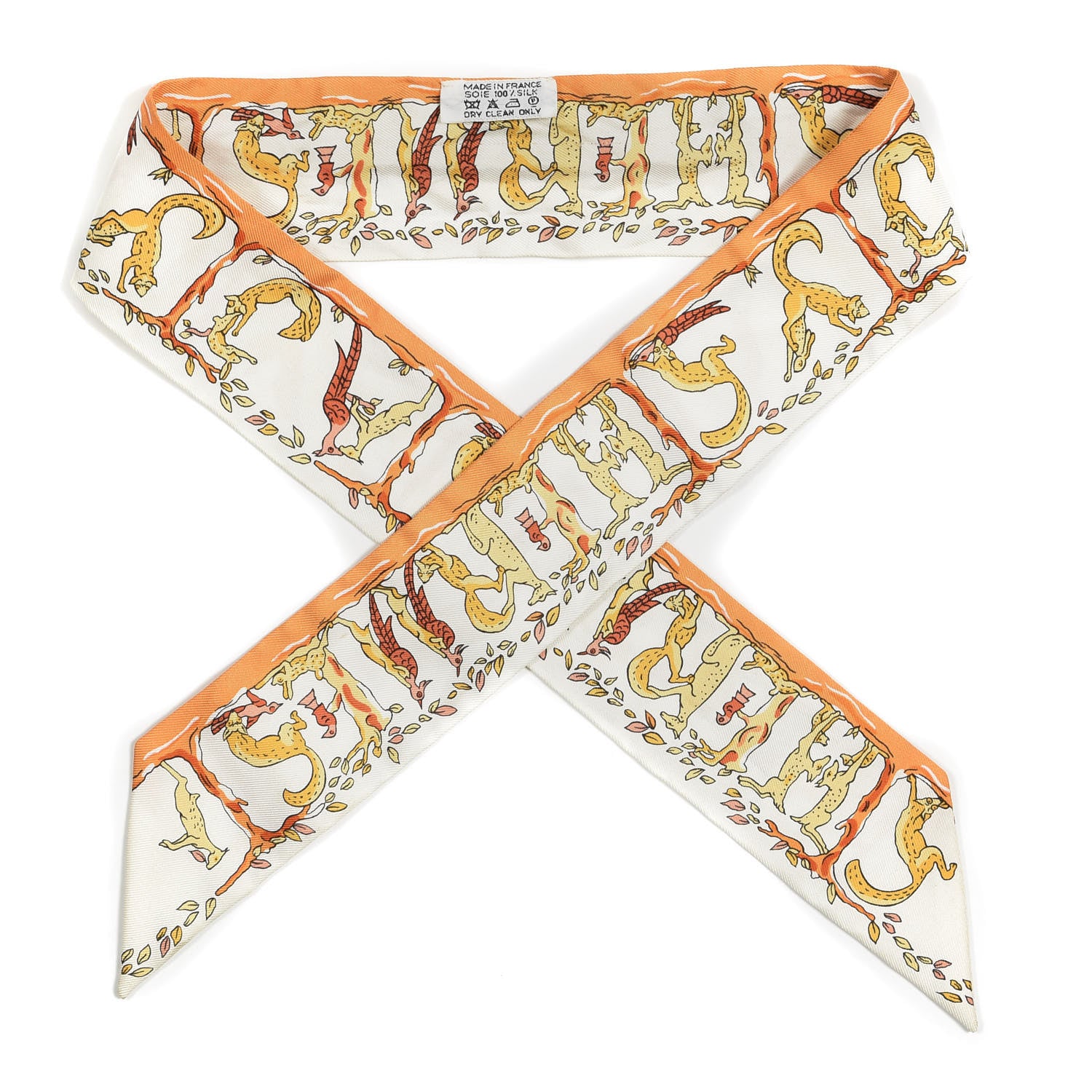 Hermes Silk Alphabet Twilly 1 of 4