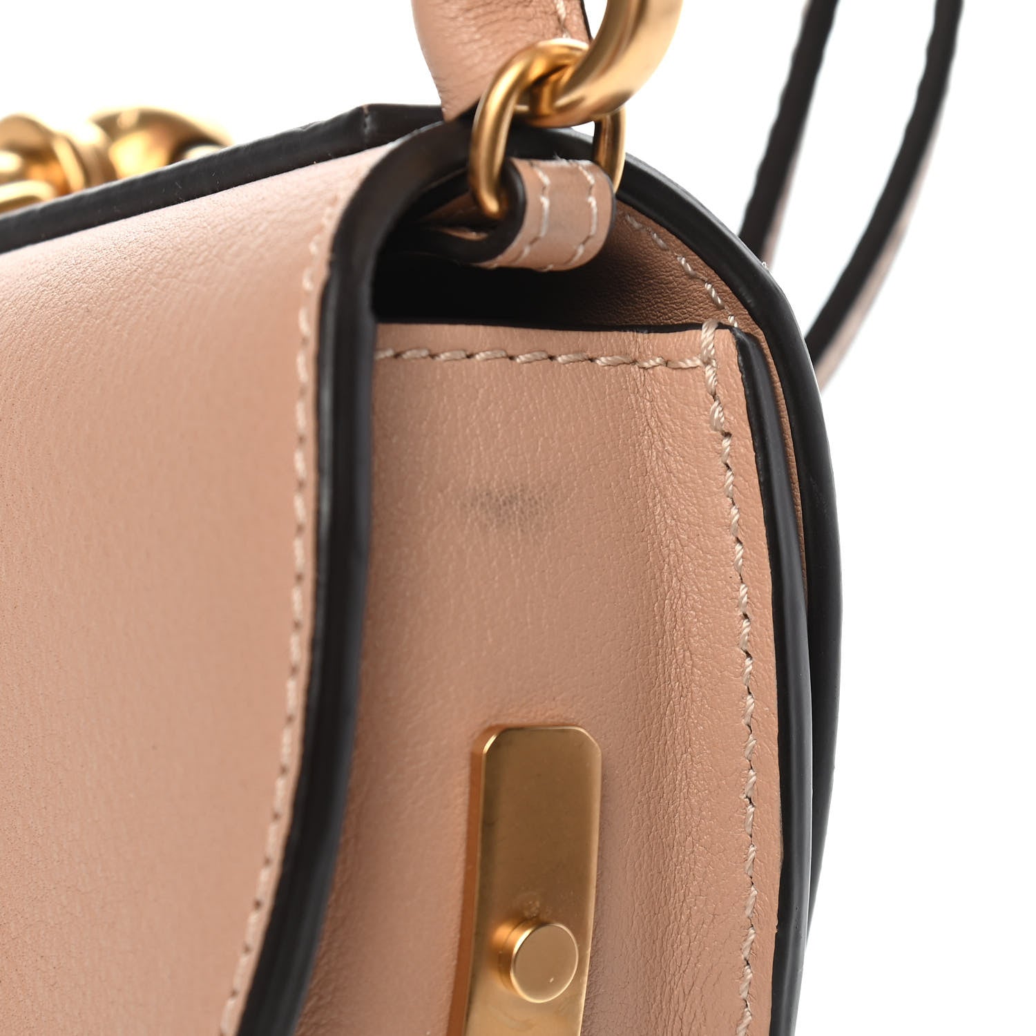 Chloe Calfskin Small Nile Bracelet Minaudiere Bag Biscotti Beige 8 of 10