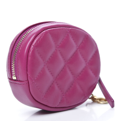 Chanel Lambskin Quilted Zip Around Classic Coin Purse Pink 3 of 7
