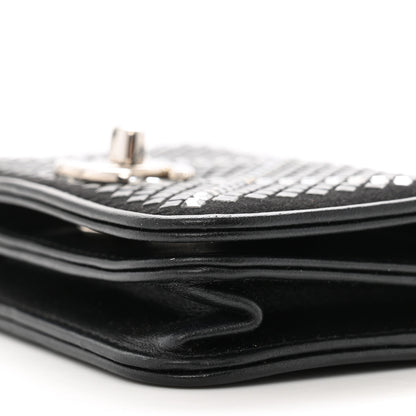 Chanel Lambskin Crystal Quilted Mini Chain Belt Bag Black 10 of 11