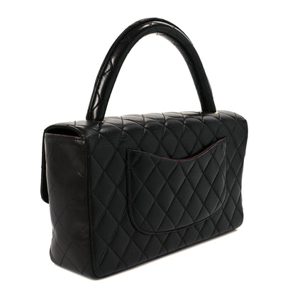 Chanel Lambskin Quilted Medium Rectangular Kelly Flap Bag Black 3 of 12