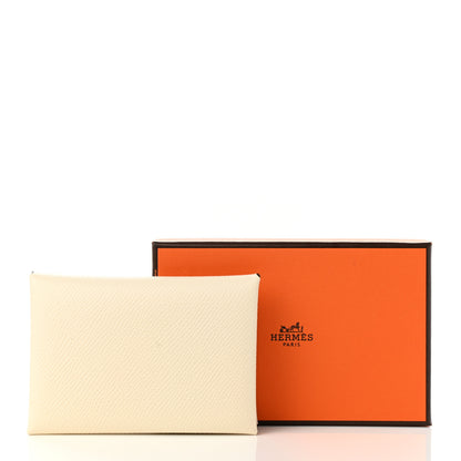 Hermes Epsom Verso Calvi Duo Card Case Nata Jaune Poussin 7 of 7