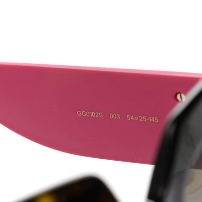 Gucci Square Frame GG0102S Sunglasses Glitter Pink Multi 5 of 7