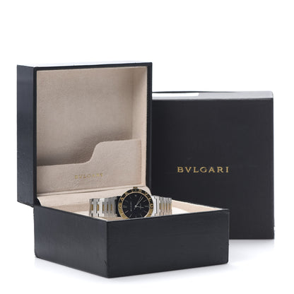 Bulgari Stainless Steel 18K Yellow Gold 33mm Quartz Watch Black 7 of 7