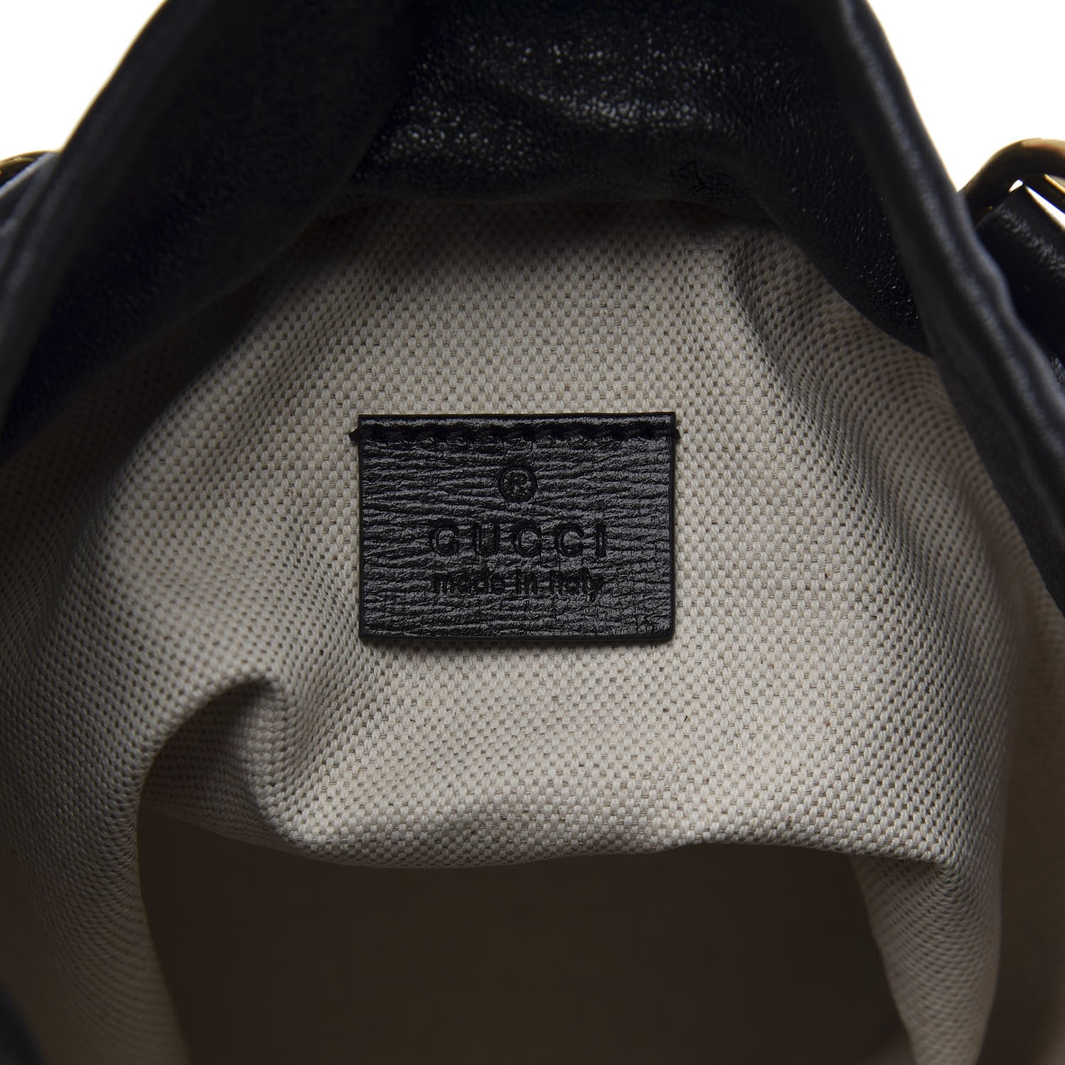 Gucci Azalea Sakai Calfskin Small Horsebit 1955 Drawstring Bucket Bag Black 8 of 11
