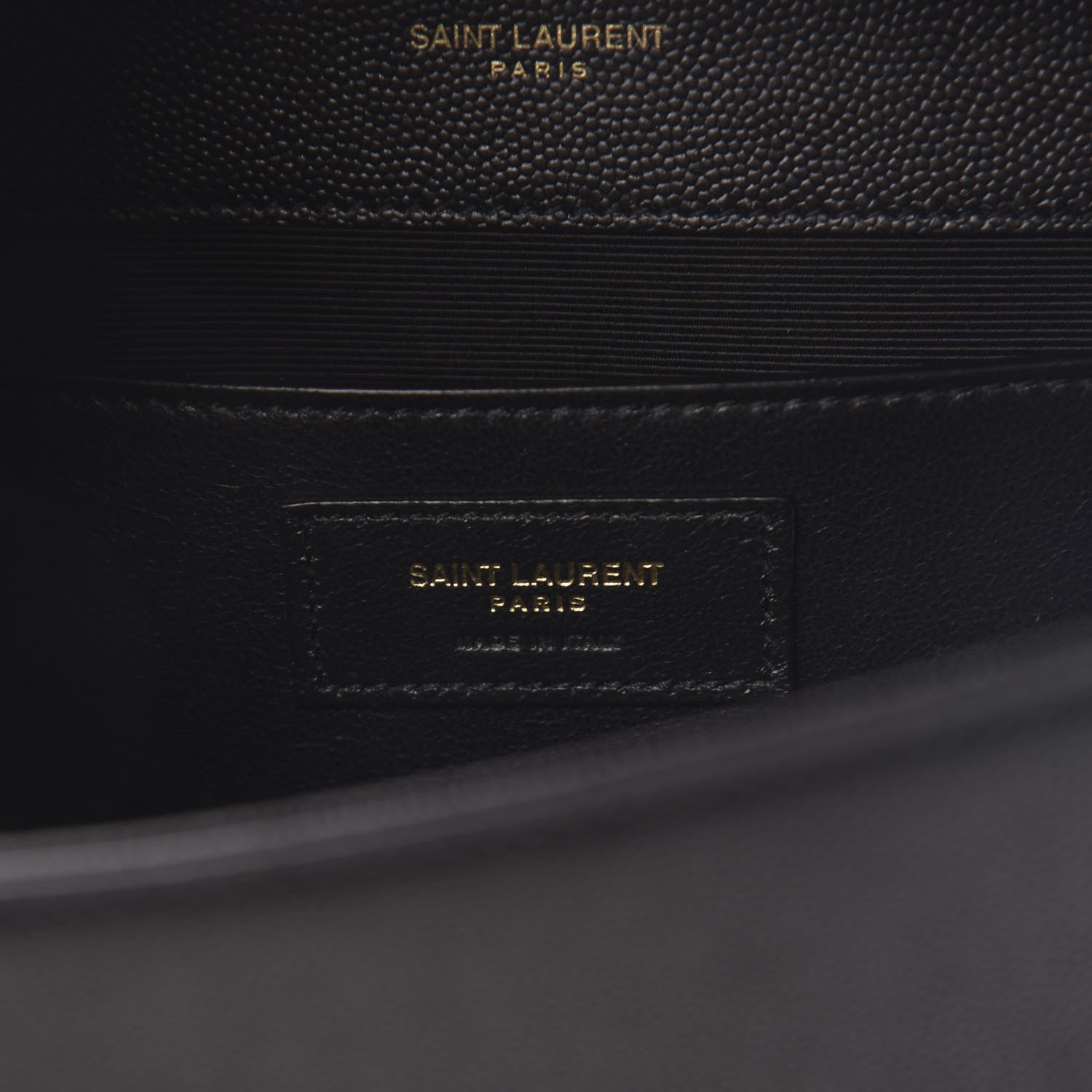 Saint Laurent Grain De Poudre Medium Classic Monogram Kate Satchel Black 6 of 9